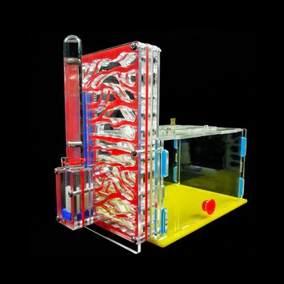 ZJchao DIY TDesign Feeding Area Acrylic Farm Villa Mania House Birthday Present for Enthusiasts and Lovers (Red)