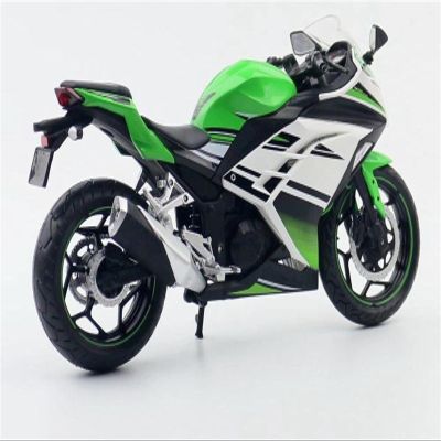 Collection 1:12 Motorcycle Model Diecasts Portable Racing Finger Motobike Simulation Collection Toys for for Ninja 250(Green White)