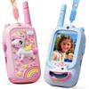 Kahopy Video Walkie Talkies for Kids, Rechargeable Kids Walkie Talkies 2 Pack, 1000FT Range, Fun Toys for Indoor Outdoor Play, Birthday Gifts for Boys and Girls Ages 3-12 (Pink+Blue) view 1