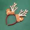 AZHOUQIBD Christmas with ears and deer antlers headband view 3