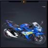Collection 1/12 Motorcycle Model Diecasts Portable Racing Finger Motobike Simulation Collection Toys for Suzuki GSX-250R(Blue) view 3