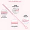 2pcs Silicone Straw Brush Cleaner Set with Long Flexible Handle for Cups, Baby Bottles, Water Tumblers - Reusable Cleaning Brush for Narrow & Wide Straws (Gray, 6+9 Combo Pack).. view 2