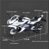 Collection 1/12 Motorcycle Model Diecasts Portable Racing Finger Motobike Simulation Collection Toys for Suzuki GSX-250R(White) view 2