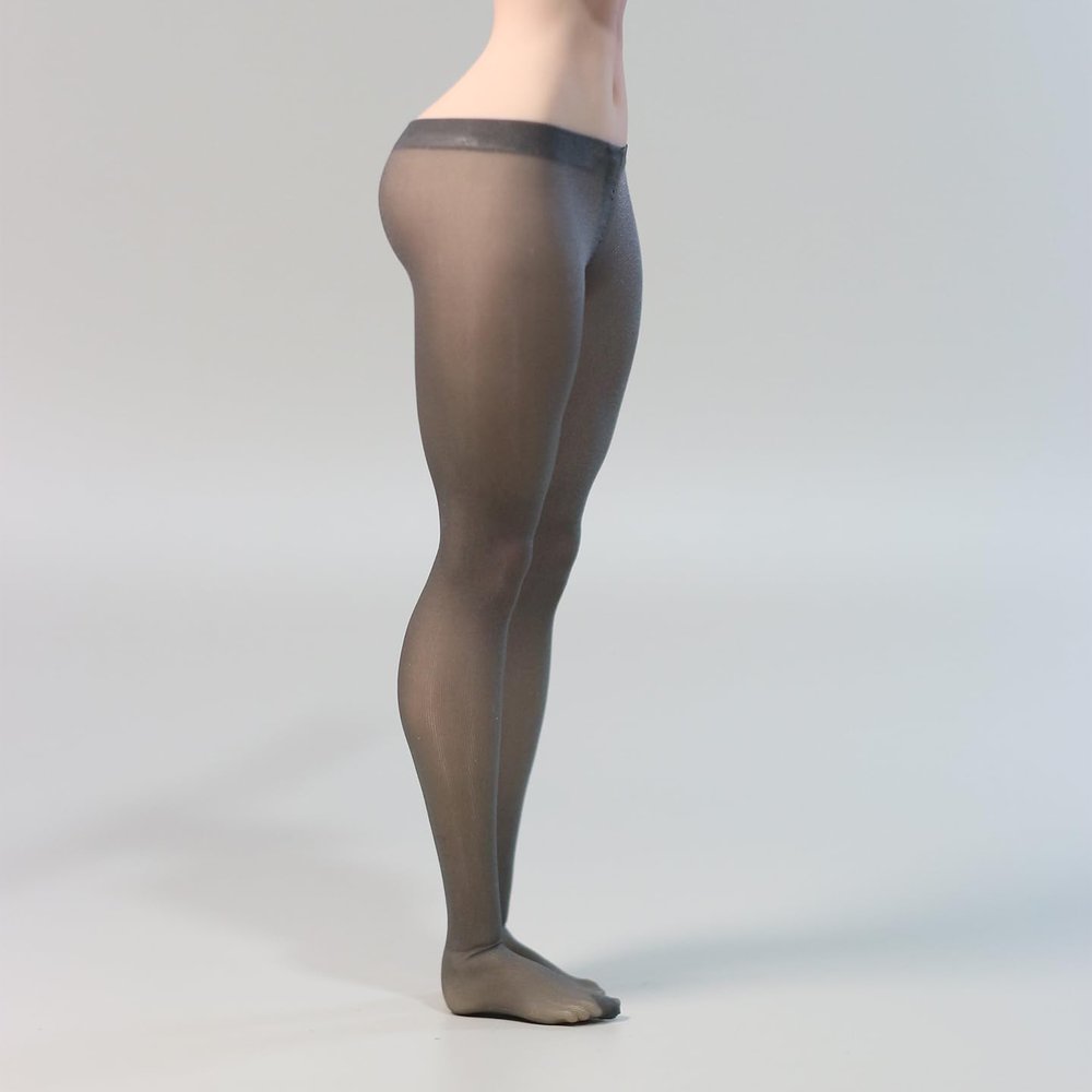 1/6 Scale Female Pantyhose Socks for 12-inches Action Figure Body, Semi-Transparent Pantyhose Tights Stockings, 1/6 Bottom Stocking Clothing Accessory (Ultra-Thin, Prone to snagging - Grey)