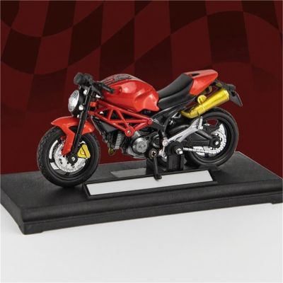 Collection 1/18 Motorcycle Model Diecasts Portable Racing Finger Motobike Simulation Collection Toys for Ducati Monster 795(Red)