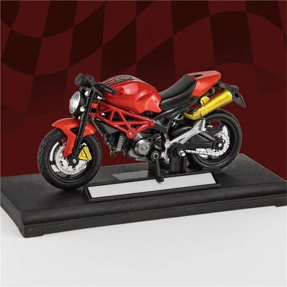 Collection 1/18 Motorcycle Model Diecasts Portable Racing Finger Motobike Simulation Collection Toys for Ducati Monster 795(Red)