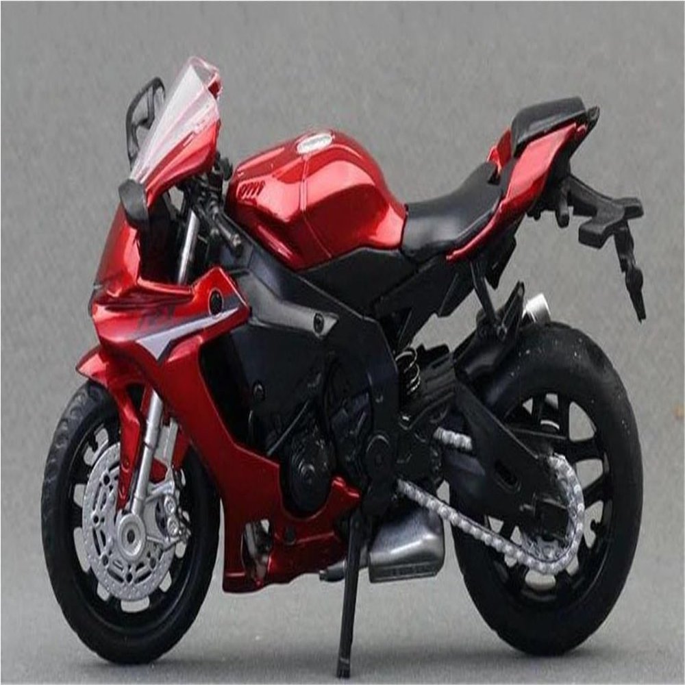 Collection 1/18 Motorcycle Model Diecasts Portable Racing Finger Motobike Simulation Collection Toys for Y-AMAHA YZF-R1(Red)