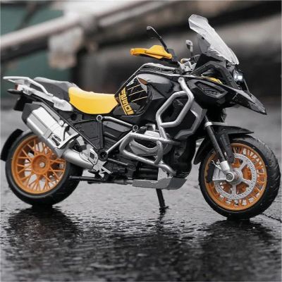 Collection 1:12 Motorcycle Model Diecasts Portable Racing Finger Motobike Simulation Collection Toys for BMW R1250 GS(Yellow)