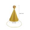 Abaodam 8pcs Birthday Party Cone Hats with Gold Silver Glitter Pom Poms Mini Celebration Headwear for Boy Girl and Photo Props for Festive Events view 2