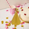 Abaodam 8pcs Birthday Party Cone Hats with Gold Silver Glitter Pom Poms Mini Celebration Headwear for Boy Girl and Photo Props for Festive Events view 4