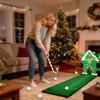 2026 New Gingerbread House Golf,Christmas Gingerbread Golf Game Set,Gingerbread Golf Game Set,Christmas Golf Gingerbread House Kit,Indoor Family Game (2, Red) view 3