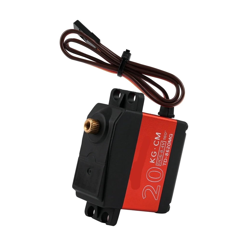 20kg.cm TD-8620MG Digital Servo Metal Gear Carbon Brush Motor 180/270/360 RC Servos Parts for 1/8 1/10 Robot Cars Aircraft(360 Degree)