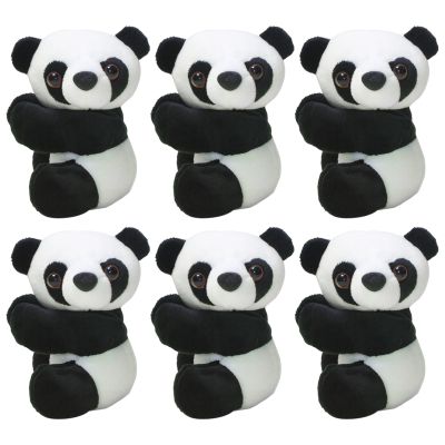 byepica 6 Set Panda Plush Clips, 3.5 X 2 in / 9 X 5 Cm, Cute Stuffed Animal Clip, Great for Note Clips, Curtain Holders & Gifts