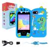 Kids Smart Touchscreen Camera Phone, Dinosaur Toy Phone Christmas Birthday Gifts for Boys Girls, 4.33" Touchscreen Learning Toy with Dual Camera Music Player, 8gb Kids Educational Device (A#) view 1