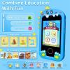 Kids Smart Touchscreen Camera Phone, Dinosaur Toy Phone Christmas Birthday Gifts for Boys Girls, 4.33" Touchscreen Learning Toy with Dual Camera Music Player, 8gb Kids Educational Device (A#) view 4