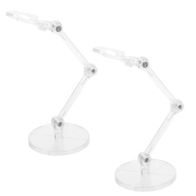 Abaodam 2pcs Transparent Action Figure Display Stands for Dolls and Models Sturdy Support Base Holder for Collectible Figures Model Support with Posing Flexibility for Display and