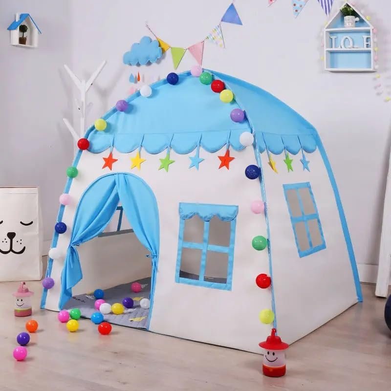 Children's Tent Indoor Outdoor Games Garden Tipi Princess Castle Folding Cubby Toys Tents Teepee Playhouse(TD1050C)