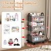 3-Tier Baby Diaper Caddy Organizer Cart, Mobile Nursery Storage Carts with Wheels, 3 Dividers & 6 Mesh Pockets Durable Metal Utility Cart for Nursery, Bedroom, Bathroom, Baby Essentials Organization view 3