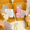 4pcs Bear in A Box with A Hat, Pocket Bear, with Inspirational Card, Cute Bears Stuffed Animal, Kids Collectible Doll, for School Birthday Nursery Bedrooms Christmas view 4