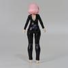 1/12 Scale Female Black Tight Bodysuit for 6-inches Action Figure Body Doll, 1/12 Scale Doll Fitness Female Action Figure Turtleneck Long Sleeved Jumpsuit Stretchy Clothes Costume view 2