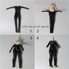 1/12 Scale Female Black Tight Bodysuit for 6-inches Action Figure Body Doll, 1/12 Scale Doll Fitness Female Action Figure Turtleneck Long Sleeved Jumpsuit Stretchy Clothes Costume view 4