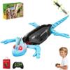 Electric Lizard Toy with LED Glowing Eyes + Twisty Tail,Wall Climbing Gecko RC Toy,Floor & Wall Driving Crawling Dual Mode,Remote Control Lizard Realistic Car Toys,RC Crawler Gecko for Kids (Blue) view 1