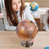 Beaupretty European Style Decorative Terrestrial Globe Adornment with Stable Flat Base Compact Geography Teaching Tool for Office Desk Home Decor view 4