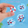 10pcs Miniature Life Preserver Ring Buoy Decoration Nautical Life Ring Mediterranean Style Mini Lifebuoy for Dollhouse Decor Miniature Beach Accessories for Crafts Ornaments view 4