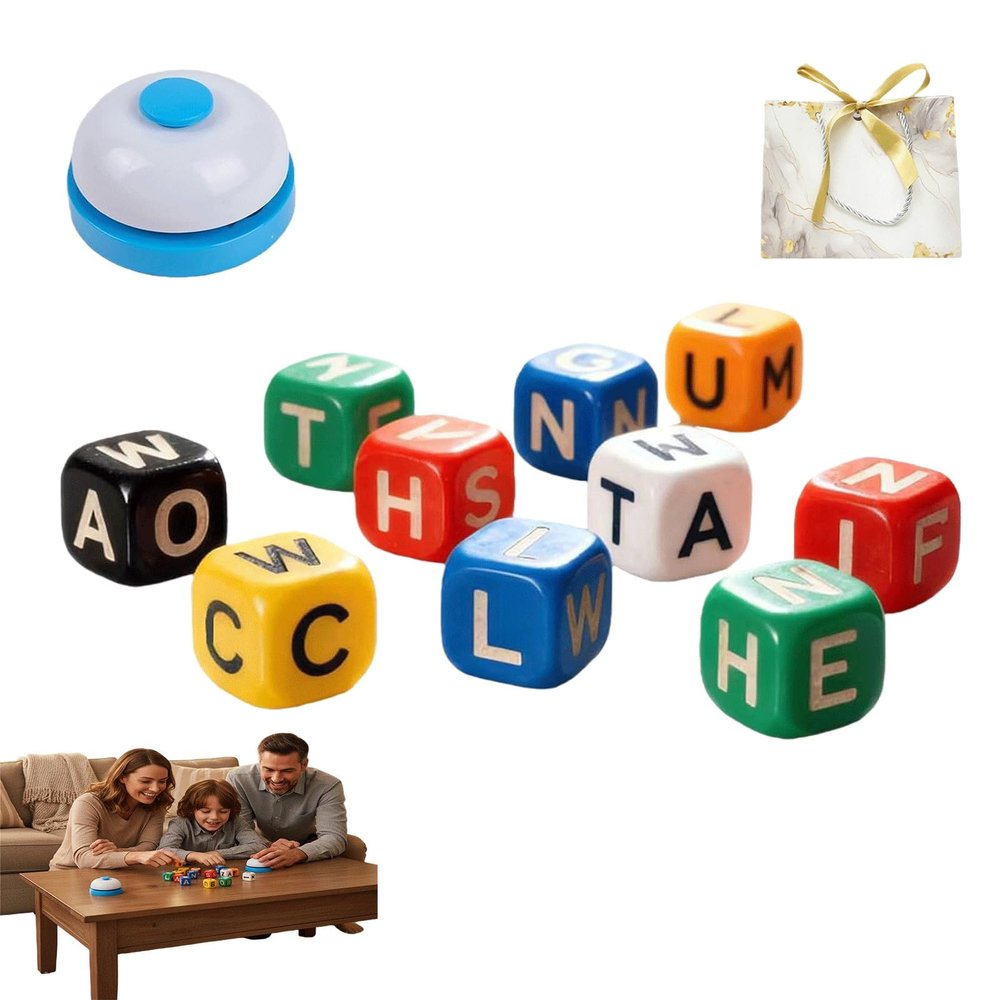 Civilizek 2026 New Dice Word Game,Word Game Dice,Crossword Dice Game,Travel-Friendly Board Games Set for 1-5 Players (60pcs)
