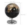 Alasum Black Gold Desk Globe with White Metal Stand Stable Terrestrial Decor for Office Home Study Educational World Globe for Desktop Display view 2