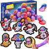 28 Pack Valentines Day Gifts for Kids, Valentines Galaxy Slime with Valentines Cards Kids Stress Relief Fidget Set Valentines Day Gifts for School Classroom Valentines Party Favors view 1