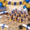 25 Sets Mini Middle School Graduation Bear 8th Grade Graduation Gifts Bulk Include Mini Stuffed Bear Bracelet Organza Bag Hello High School Card for 8th Students Class of 2026 Party Favors(Blue) view 2