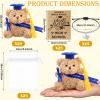 25 Sets Mini Middle School Graduation Bear 8th Grade Graduation Gifts Bulk Include Mini Stuffed Bear Bracelet Organza Bag Hello High School Card for 8th Students Class of 2026 Party Favors(Blue) view 3