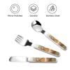 3-Piece Kids Silverware Set, Stainless Steel Reusable Children Safe Knife Spoon Fork Set With Storage Case Chickens And Farm Children Flatware Set For Kids Lunch Box view 3
