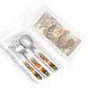 3-Piece Kids Silverware Set, Stainless Steel Reusable Children Safe Knife Spoon Fork Set With Storage Case Chickens And Farm Children Flatware Set For Kids Lunch Box view 4