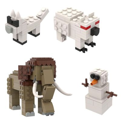 99 N-ights Forest DIY Building Set,Construction Toy with Creature Figures, Creative Desk Display for Adults
