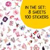100PCS Ballet Stickers  Ballerina Dance Vinyl Waterproof Decals for Ballet Lovers, Laptop, Water Bottle, Scrapbook, Kids Party Favors view 2
