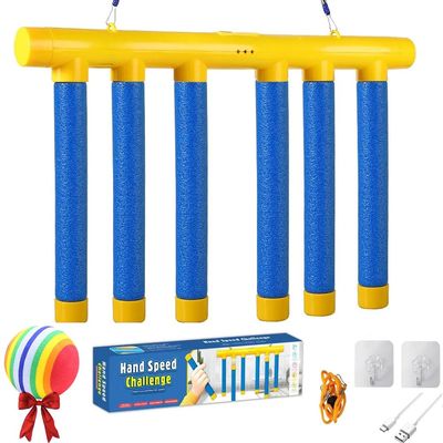 LZBEGGZ New Reflex Catch Game, 2026 Reflective Drop Stick Challenge Game, Hand Eye Coordination Reflex Training Toy with Remote, 3 Adjustable Speed Modes, Catching Sticks Games for All Ages (Blue)