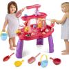 ZACEAC Water Table for Toddlers 3-5 Outdoor Toys for Kids Ages 4-8 3-Tier Kids Sand Water Table with Fishing Game Set Activity Sensory Table Summer Gift Beach Outside Toys for Toddler Girl view 1