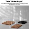 2 cm Thick Base, Big Acrylic Display Cases for Models Collectibles, Countertop Transparent Plastic Display Box, Self Assemble Dustproof Showcase(Walnut Base,25x25x25cm) view 3