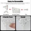 2 cm Thick Base, Big Acrylic Display Cases for Models Collectibles, Countertop Transparent Plastic Display Box, Self Assemble Dustproof Showcase(Walnut Base,25x25x25cm) view 4