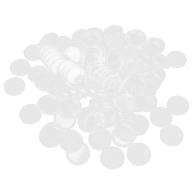 100Pcs/Set 32mm Clear Coin Capsules Case Holder Storage Container Plastic Storage Organizer Box for Coin Collection Supplies