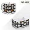 Emelivor Black Halloween Spooky Boo Print Cube Storage Bin Collapsible Water-resistant Storage Cubes Basket for Cube Organizer Bins for Kids Nursery Book Bathroom Boys - 11.02x11.02x11.02 IN view 3
