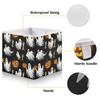 Emelivor Black Halloween Spooky Boo Print Cube Storage Bin Collapsible Water-resistant Storage Cubes Basket for Cube Organizer Bins for Kids Nursery Book Bathroom Boys - 11.02x11.02x11.02 IN view 4
