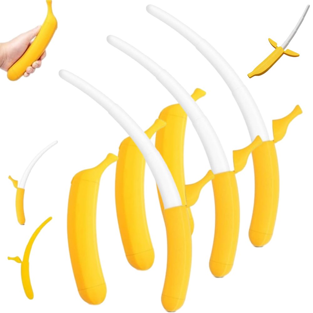 3d Printed Banana Sword, Retractable Sword Toy, 3d Printed Plastic Banana, Extendable Banana Swords, Telescopic Plastic Banana Katana Wand, Funny Prop Swords Toys, for Stress Relief (3Pcs*Whtie)