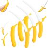 3d Printed Banana Sword, Retractable Sword Toy, 3d Printed Plastic Banana, Extendable Banana Swords, Telescopic Plastic Banana Katana Wand, Funny Prop Swords Toys, for Stress Relief (3Pcs*Whtie) view 1