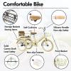 Pedal Tandem Bike/ 3 Wheel Bicycle for Kids Ages 2-11, Heavy Duty Three Wheel Cruiser Bike Carrying Passengers, Child Tricycle for Exercise/Sport/Outing/Cycling(Pink,20") view 4