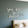 You are so loved Small Quote Wall Sign,Wood Sign Home Decor,Nursery Crib Boy Room Office Home Wall Art Baby Shower Party Decor view 3
