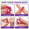 11PCS Fidget Ring Set, Finger Fidgets, Spiky Fidget Sensory with Rotating Beads, 10 Textured Rings and 1 Spinner Ring for Adults, Office Use view 4