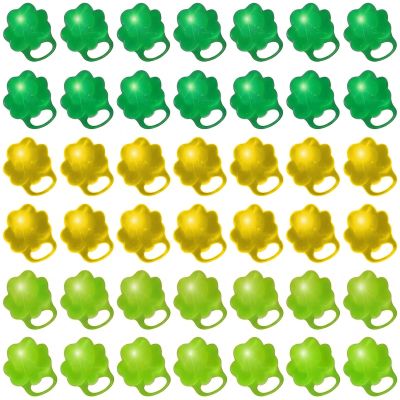 Vinsot 36 Pack St. Patrick's Day Shamrocks Clover Lucky LED Light up Ring Toy Party Favors Rings Glow in the Dark for Kids & Adults Party Supplies Gift Accessories(Dark Green, Grass Green, Yellow)